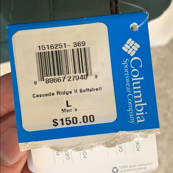 Columbia Cascade Ridge II Softshell Jacket Green - Picture 2 of 4